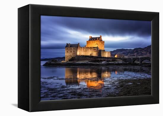 Eilean Donan (Eilean Donnan) Castle, Dornie, Highlands Region, Scotland, United Kingdom, Europe-Karen Deakin-Framed Premier Image Canvas