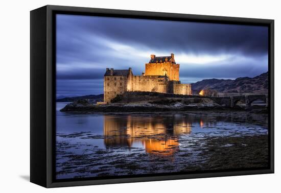 Eilean Donan (Eilean Donnan) Castle, Dornie, Highlands Region, Scotland, United Kingdom, Europe-Karen Deakin-Framed Premier Image Canvas