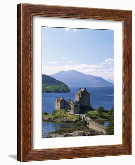 Eilean Donnan Castle, Loch Duich, Highlands, Scotland, United Kingdom, Europe-Lee Frost-Framed Photographic Print