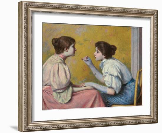 Ein angeregtes Gespräch (Conversazione interessante). 1895-Federico Zandomeneghi-Framed Giclee Print