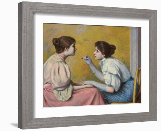 Ein angeregtes Gespräch (Conversazione interessante). 1895-Federico Zandomeneghi-Framed Giclee Print