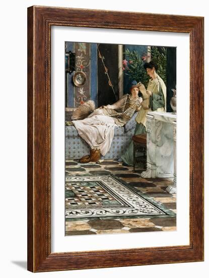 Ein Brief aus der Ferne. 1871-Sir Lawrence Alma-Tadema-Framed Giclee Print