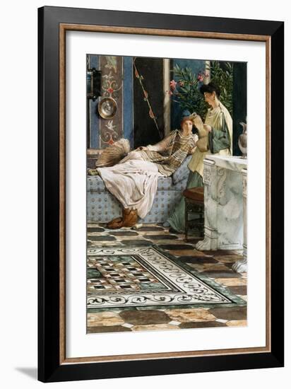 Ein Brief aus der Ferne. 1871-Sir Lawrence Alma-Tadema-Framed Giclee Print