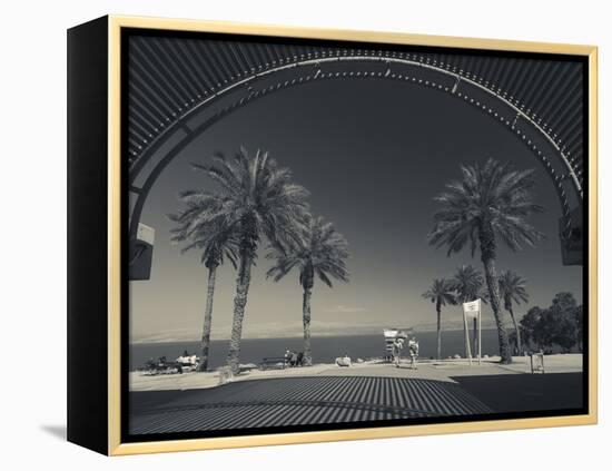 Ein Gedi Beach, Dead Sea, Ein Gedi, Israel-Walter Bibikow-Framed Premier Image Canvas