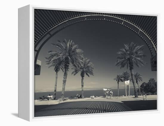 Ein Gedi Beach, Dead Sea, Ein Gedi, Israel-Walter Bibikow-Framed Premier Image Canvas