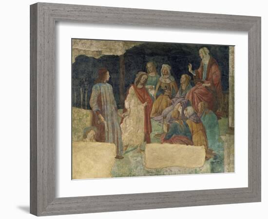 Ein Junger Mann Vor Der Versammlung Der Freien Kuenste, 1484-1486-Sandro Botticelli-Framed Giclee Print