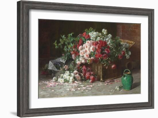 Ein Korb mit Rosen. Um 1890-Abbott Fuller Graves-Framed Giclee Print