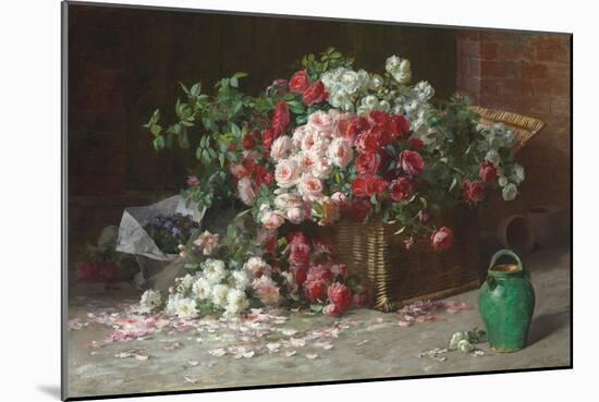 Ein Korb mit Rosen. Um 1890-Abbott Fuller Graves-Mounted Giclee Print