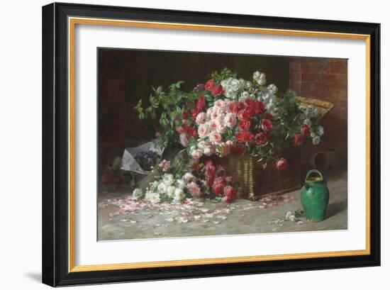 Ein Korb mit Rosen. Um 1890-Abbott Fuller Graves-Framed Giclee Print