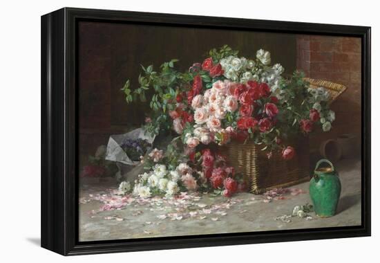 Ein Korb mit Rosen. Um 1890-Abbott Fuller Graves-Framed Premier Image Canvas