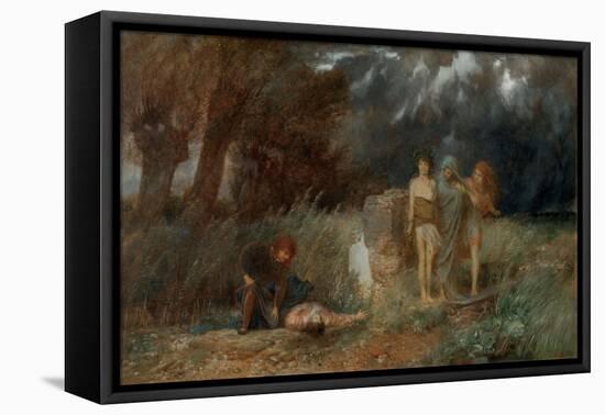 Ein Moerder, von Furien verfolgt - An assassin, pursued by furies-Arnold Böcklin-Framed Premier Image Canvas