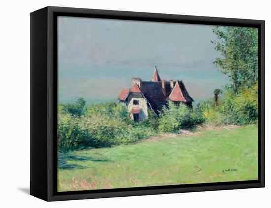 Eine Villa in Trouvile. Une villa a Trouville-Gustave Caillebotte-Framed Premier Image Canvas