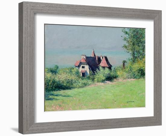 Eine Villa in Trouvile. Une villa a Trouville-Gustave Caillebotte-Framed Giclee Print