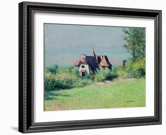 Eine Villa in Trouvile. Une villa a Trouville-Gustave Caillebotte-Framed Giclee Print