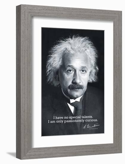 Einstein Curiosity-null-Framed Art Print