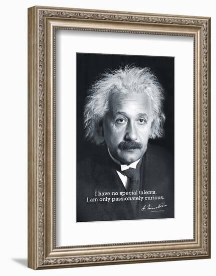 Einstein Curiosity-null-Framed Art Print