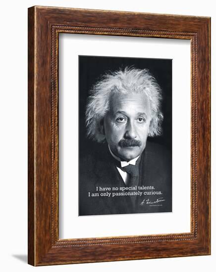 Einstein Curiosity-null-Framed Art Print