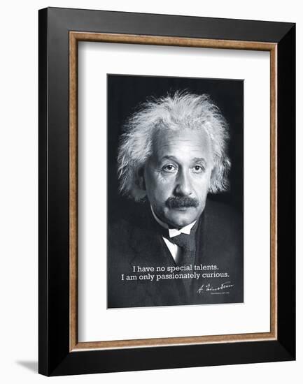 Einstein Curiosity-null-Framed Art Print