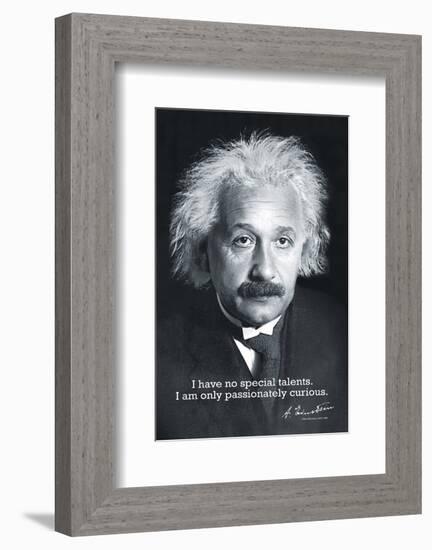 Einstein Curiosity-null-Framed Art Print