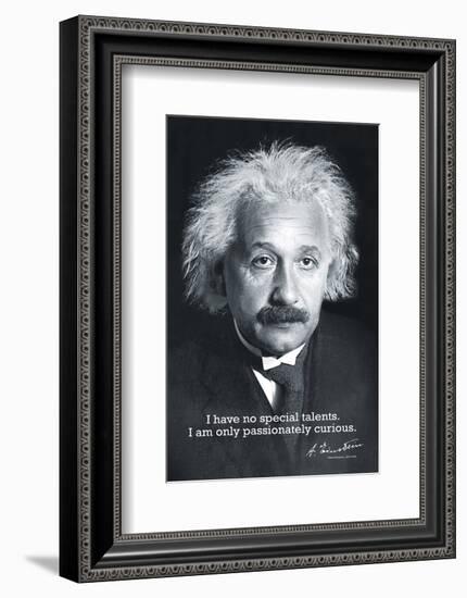 Einstein Curiosity-null-Framed Art Print