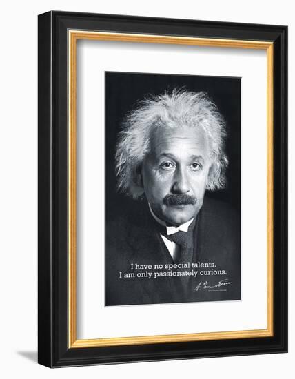 Einstein Curiosity-null-Framed Art Print