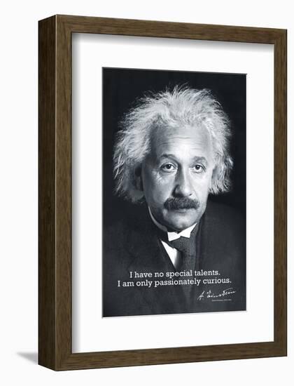 Einstein Curiosity-null-Framed Art Print