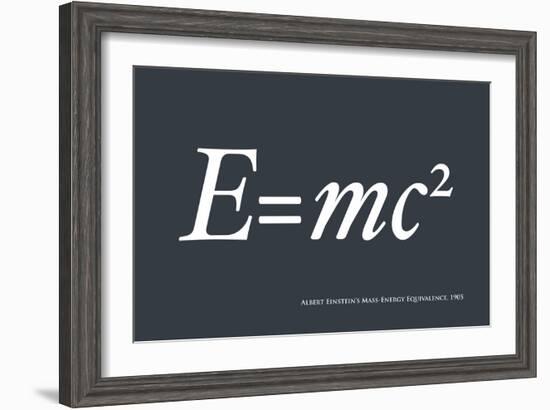 Einstein E equals mc2-Michael Tompsett-Framed Art Print