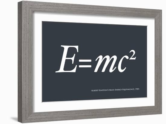 Einstein E equals mc2-Michael Tompsett-Framed Art Print