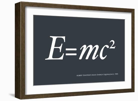 Einstein E equals mc2-Michael Tompsett-Framed Art Print