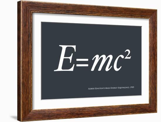 Einstein E equals mc2-Michael Tompsett-Framed Art Print