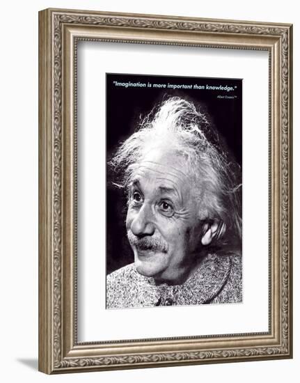 Einstein - Imagination-null-Framed Art Print