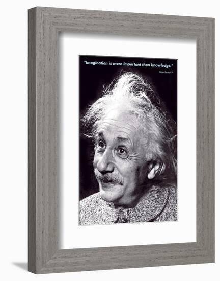 Einstein - Imagination-null-Framed Art Print