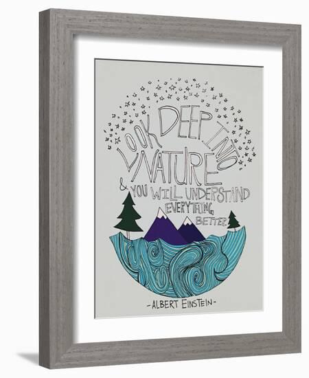 Einstein Nature-Leah Flores-Framed Giclee Print