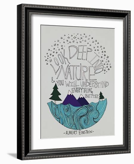 Einstein Nature-Leah Flores-Framed Giclee Print