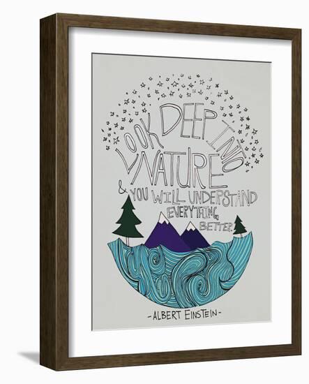 Einstein Nature-Leah Flores-Framed Art Print