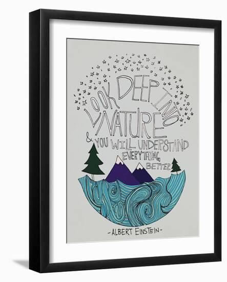 Einstein Nature-Leah Flores-Framed Art Print