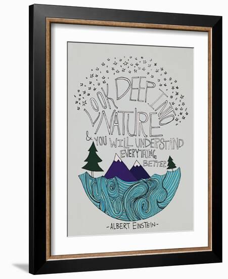 Einstein Nature-Leah Flores-Framed Art Print