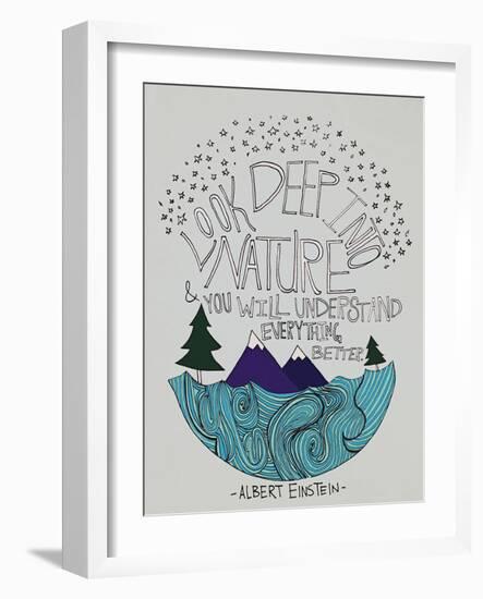 Einstein Nature-Leah Flores-Framed Art Print