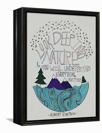 Einstein Nature-Leah Flores-Framed Stretched Canvas