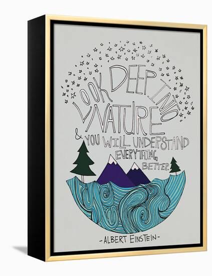 Einstein Nature-Leah Flores-Framed Stretched Canvas