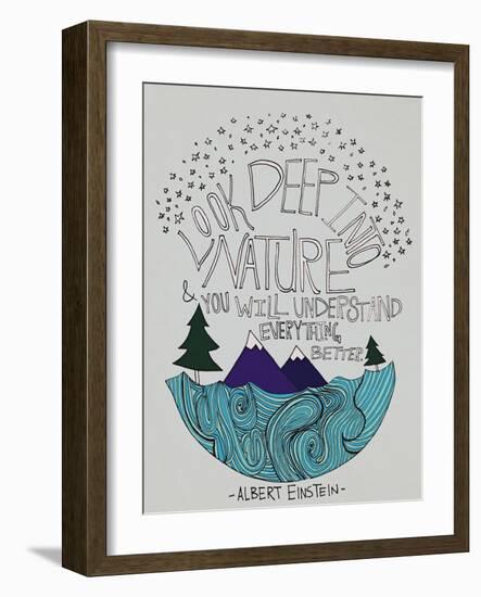 Einstein Nature-Leah Flores-Framed Giclee Print