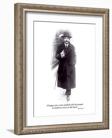 Einstein - The Future-null-Framed Art Print