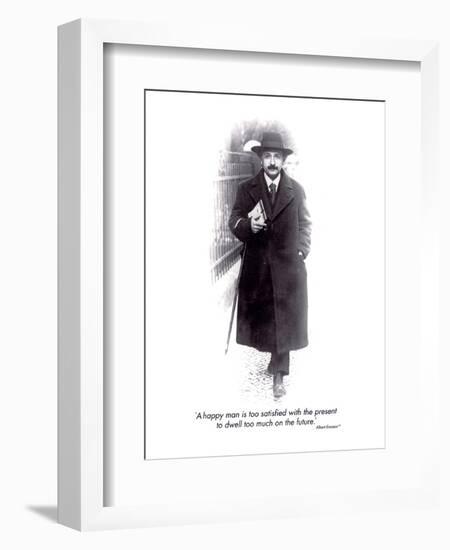 Einstein - The Future-null-Framed Art Print