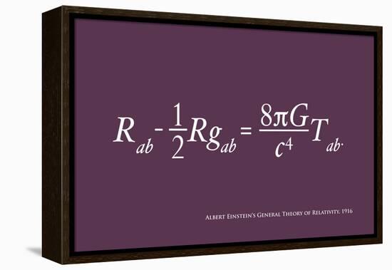 Einstein Theory of Relativity-Michael Tompsett-Framed Stretched Canvas