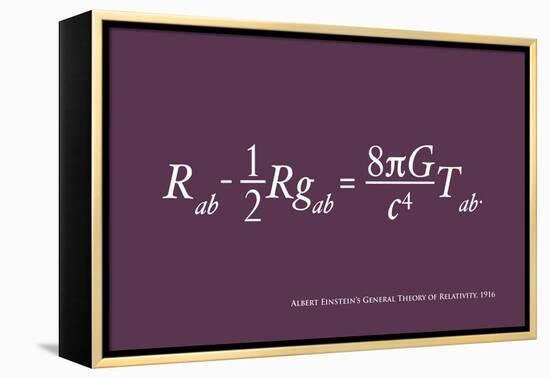 Einstein Theory of Relativity-Michael Tompsett-Framed Stretched Canvas