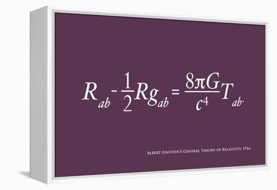 Einstein Theory of Relativity-Michael Tompsett-Framed Stretched Canvas