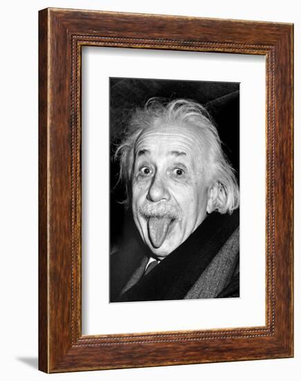 Einstein, Tongue-null-Framed Premium Giclee Print