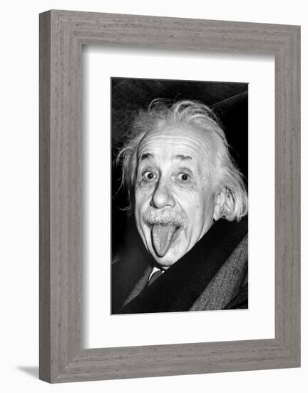 Einstein, Tongue-null-Framed Premium Giclee Print