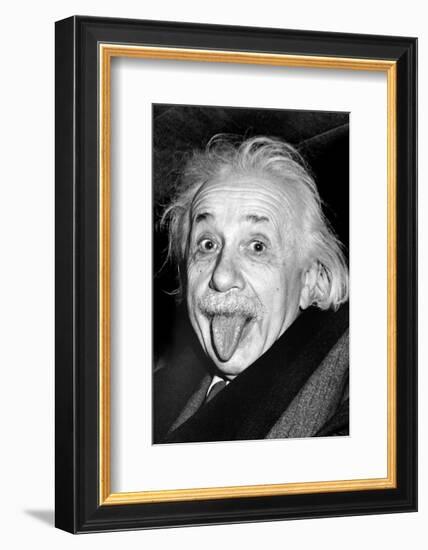 Einstein, Tongue-null-Framed Premium Giclee Print