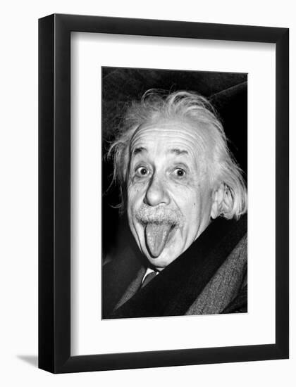 Einstein, Tongue-null-Framed Premium Giclee Print